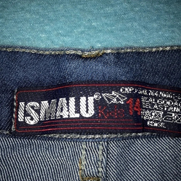 ISMALU distressed blue jeans made in Brazil size 14 - Picture 3 of 4